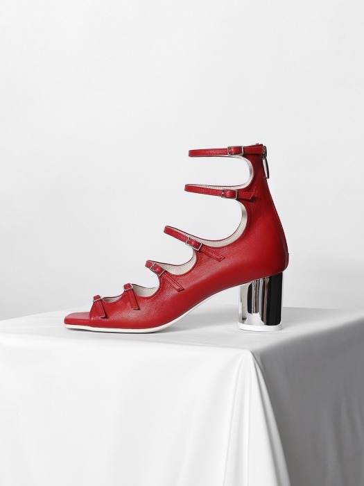 STRAP MIDDLE HEEL - RED