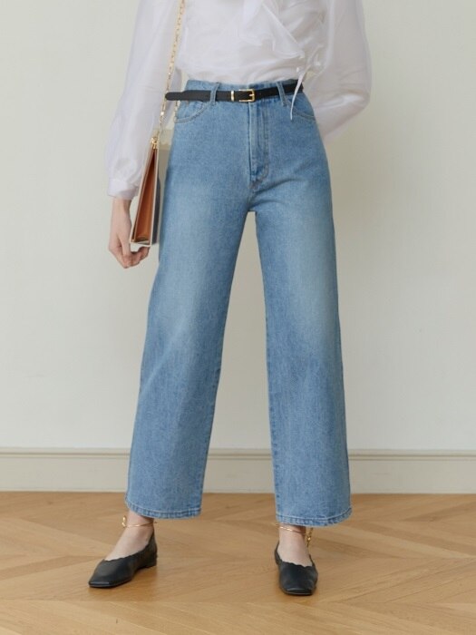HIGH-RISE WIDE LEG JEANS (MID-BLUE)