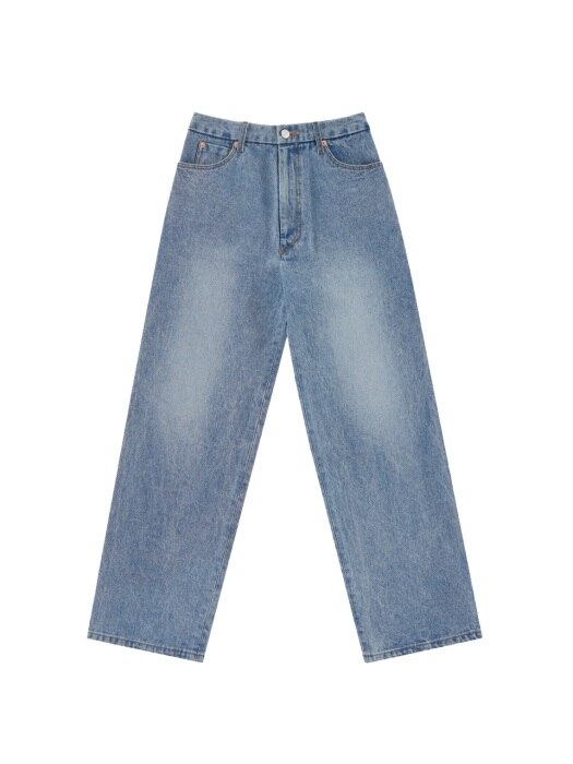 HIGH-RISE WIDE LEG JEANS (MID-BLUE)