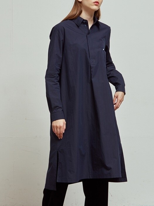 Nuee long tunic onepiece_Navy