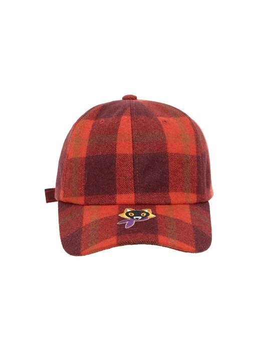 [COLLECTION LINE]BEAUTIFUL LOGO CHECK CAP RED