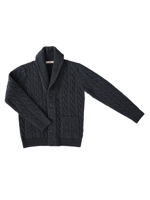 Cable Cardigan_Gray