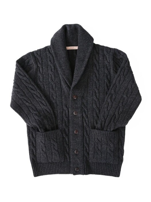 Cable Cardigan_Gray