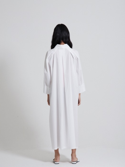 WHITE LONG SHIRTS DRESS 