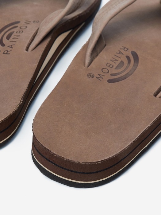 [DOUBLE LAYER - DARK BROWN] PREMIER LEATHER WITH ARCH SUPPORT