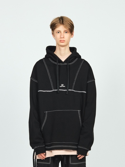 CTRS ST PIPING OVER HOODIE BLACK