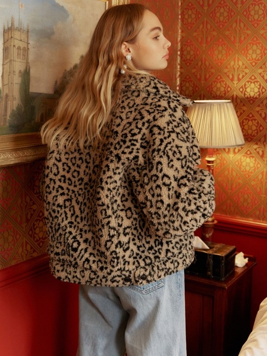Print Teddy Bear Jacket in Leopard_VW9WJ0570