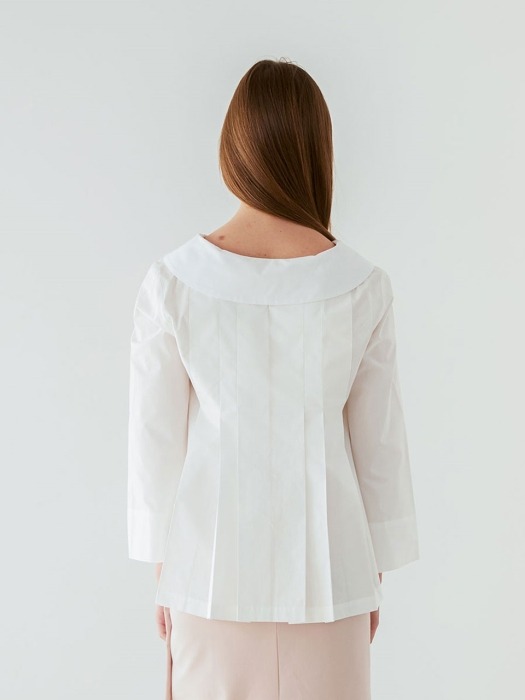 Pintuck blouse_White