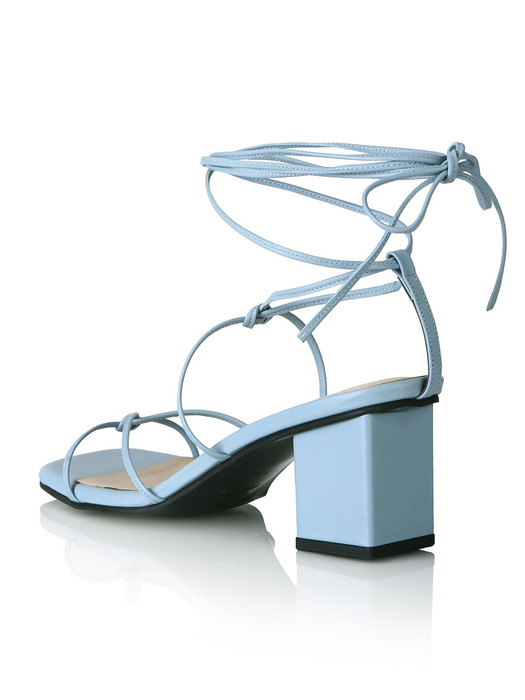 Y.01 Jane candy lace-up sandals / YY20S-S49 Smoky blue