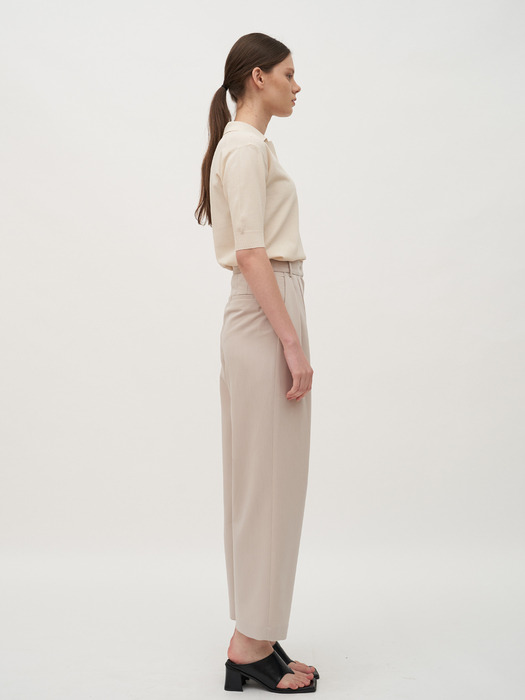 TTR TWO-TUCK WIDE TROUSER 2COLOR