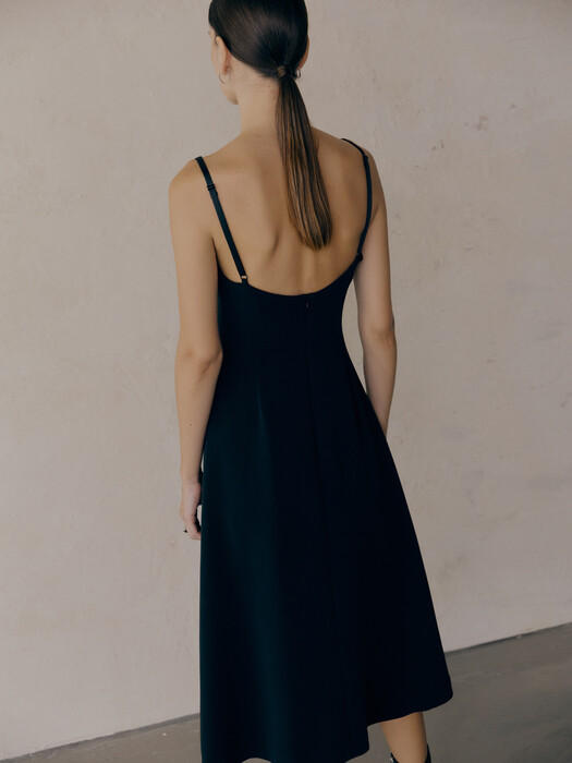 Classy Slip Satin Dress_Black