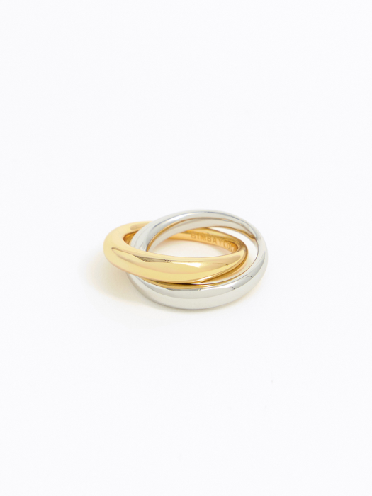 Two-tone intertwined ring_B206AIR001GO