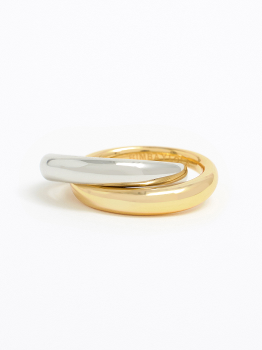 Two-tone intertwined ring_B206AIR001GO