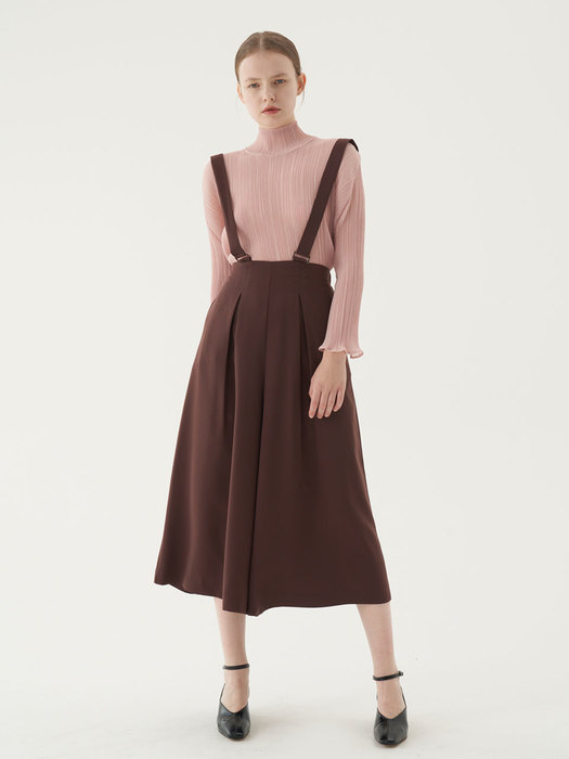 20 Fall_Wine Mid Length culottes pants   