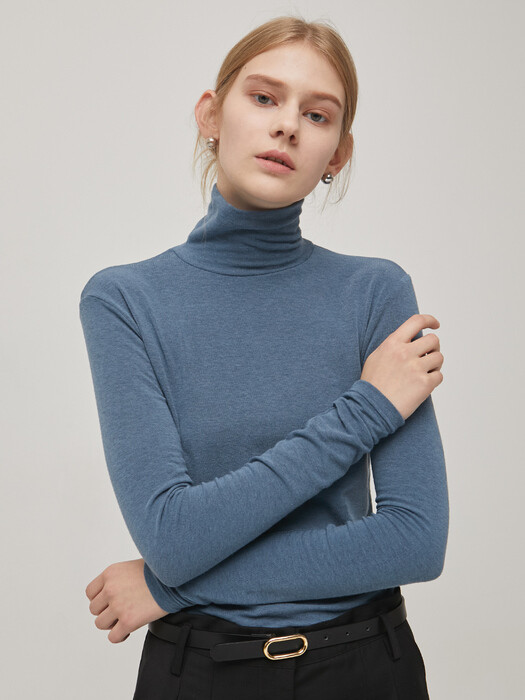 Wool blended Turtleneck 2 color