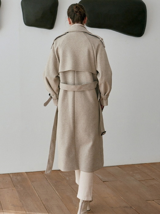SOFT WOOL DOUBLE TRENCH COAT_OATMEAL