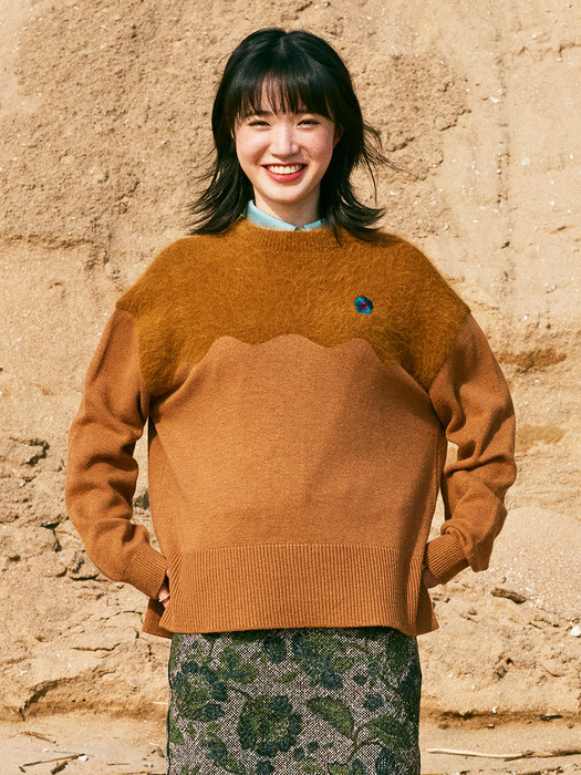 MIX ANGORA KNIT_BROWN