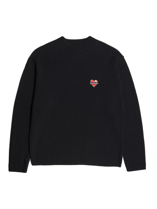 PARISIEN HALF TURTLE NECK KNIT BLACK