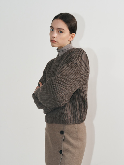 Crop sweater(brown)