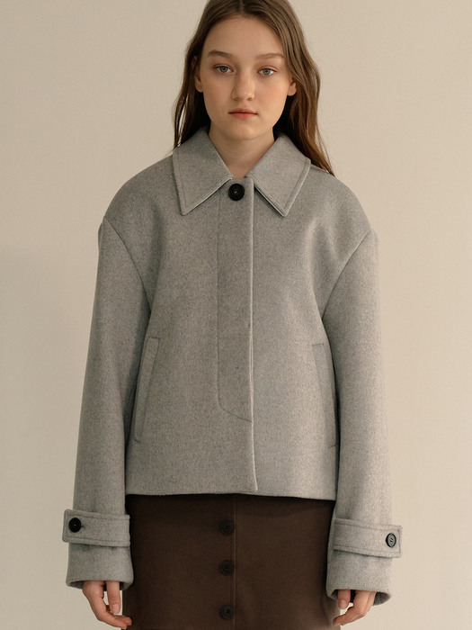 monts 1238 wool crop coat (melange gray)
