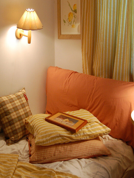 BUTTER-yellow stripe pillow