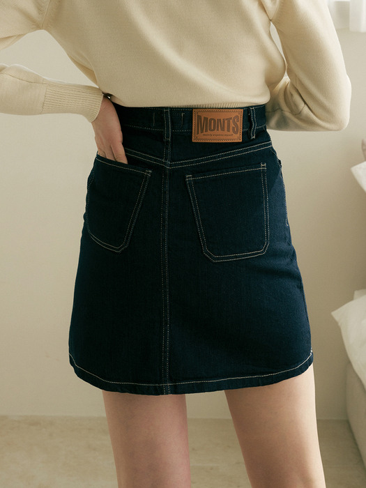 monts 1240 out-pocket denim mini skirt 