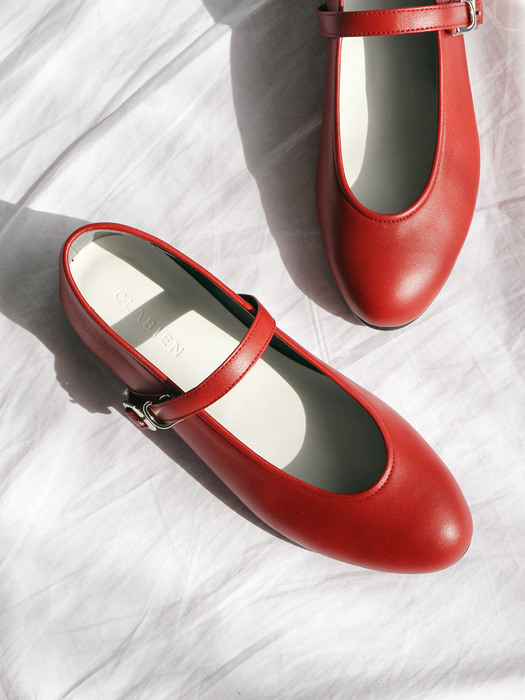 Dolly mary jane flate shoes_CB0037_red