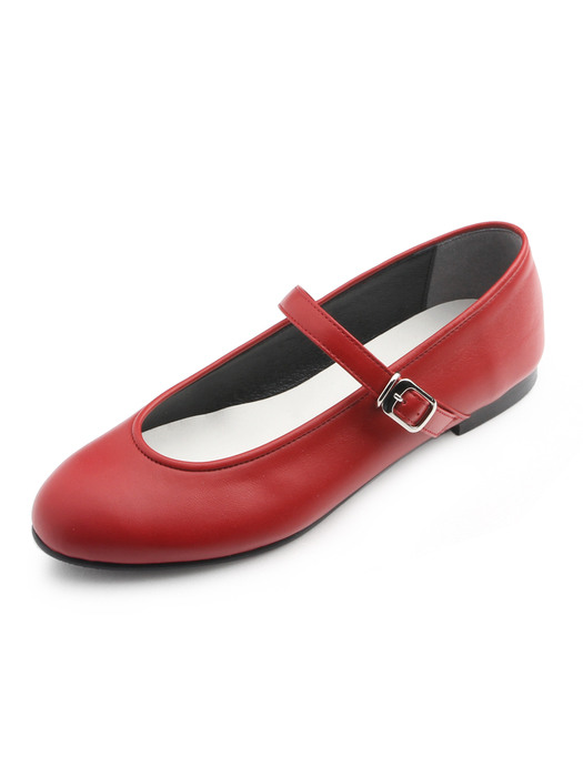 Dolly mary jane flate shoes_CB0037_red