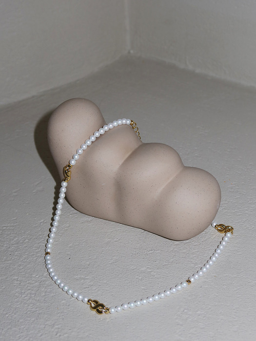 [N]PELLONG Pearl necklace (Gold)
