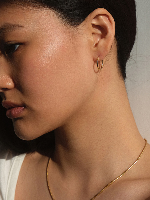 Minimal Hoop Earring - Gold (silver925)