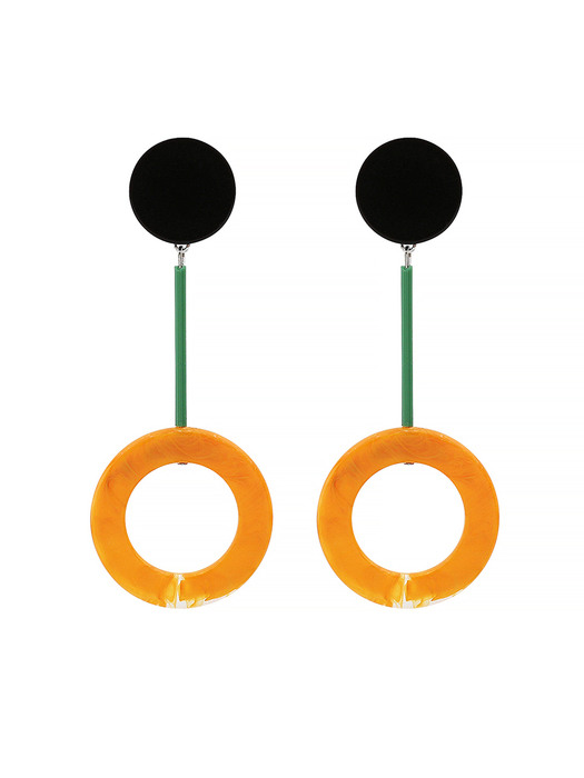 Orange Arc Earring