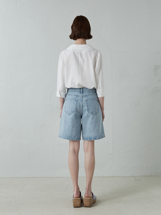 Linen Short Sleeve Shirt (JUSB306-05)
