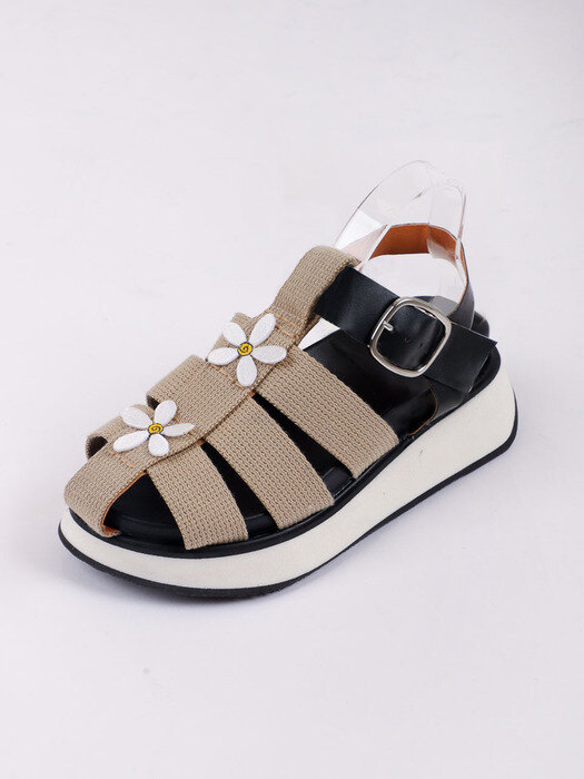 Blooming Jungle Fisherman Sandal Sand/Black