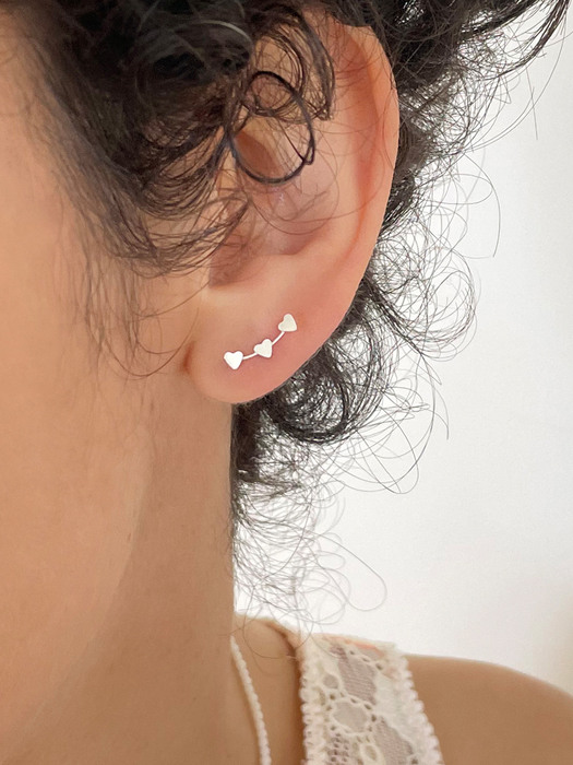 heart constellation earrings (silver 925)