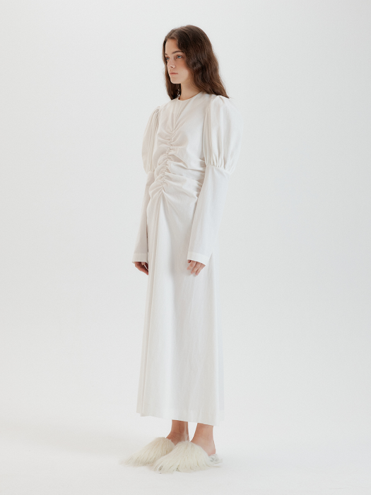 TILIP Puff Sleeve Dress - White