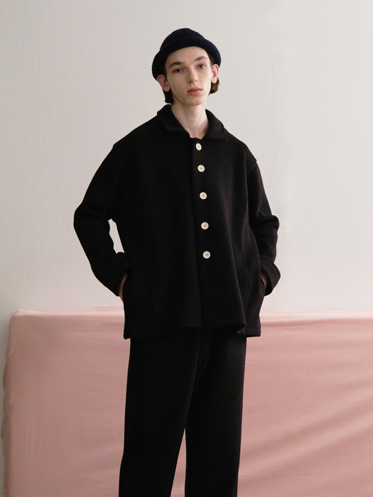 Wool Shirts Jacket_Black