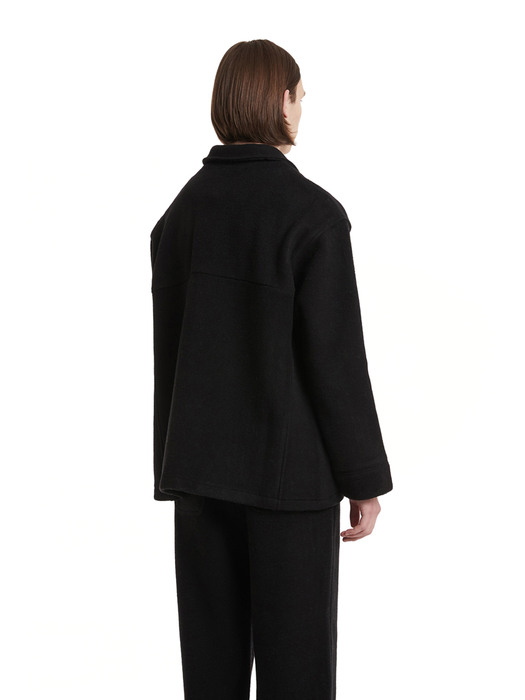 Wool Shirts Jacket_Black