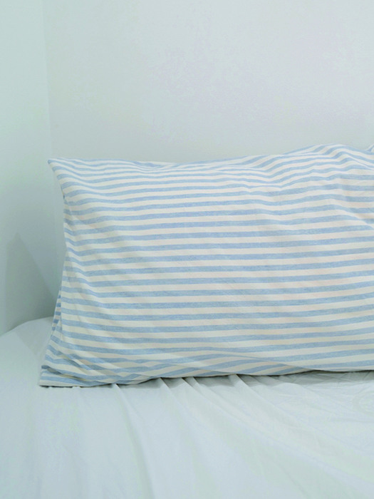 Natural stripe pillow cover