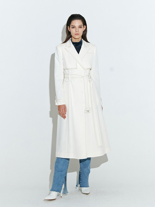 The tailored trench coat [Ivory]