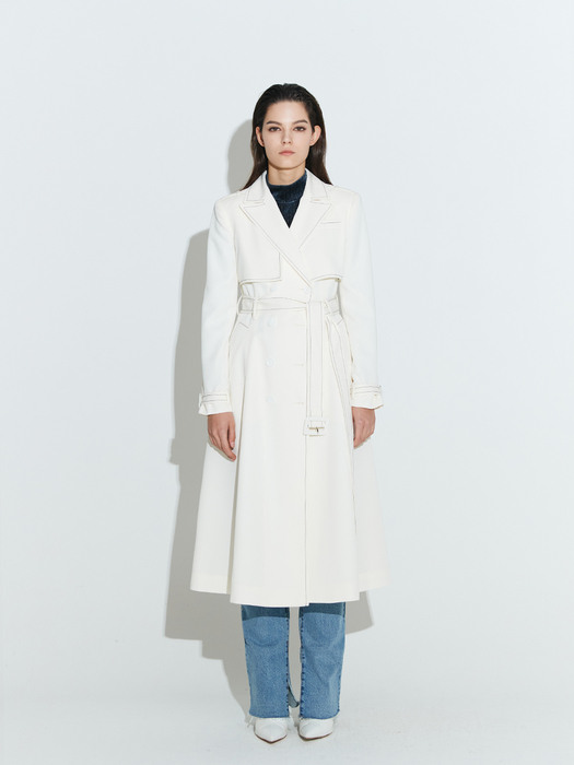 The tailored trench coat [Ivory]