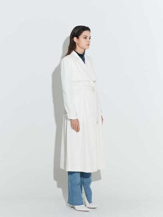 The tailored trench coat [Ivory]
