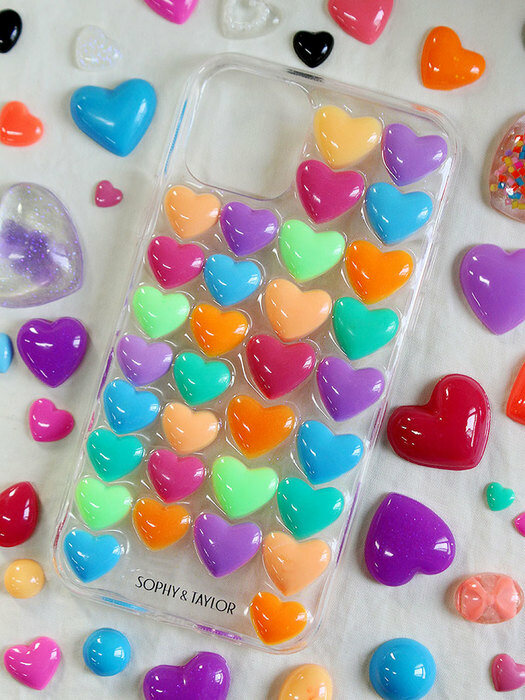 [아이폰/갤럭시 전기종 가능] heart candy phone case