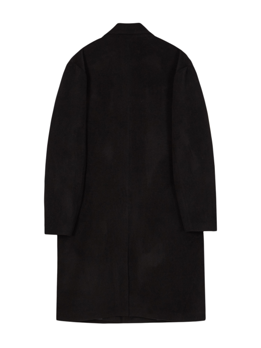 SINGLE BREASTED WOOL OVER COAT_BLACK