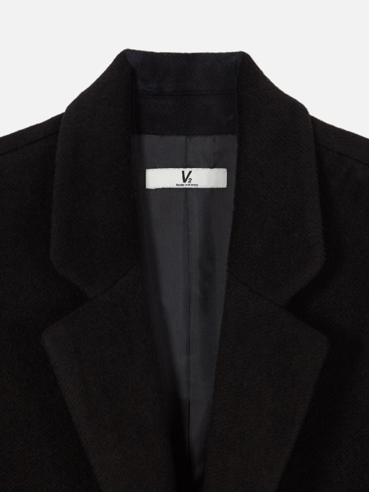 SINGLE BREASTED WOOL OVER COAT_BLACK