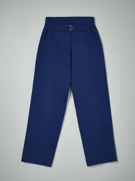  Button work pants in blue drill 