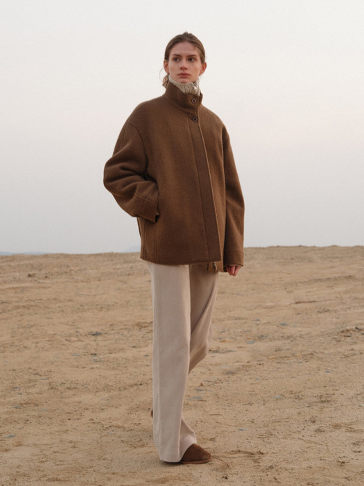alpaca coat (brown)