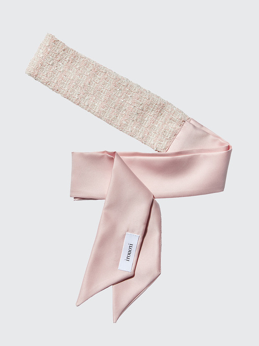 Tweed Satin Hair-band (pink)
