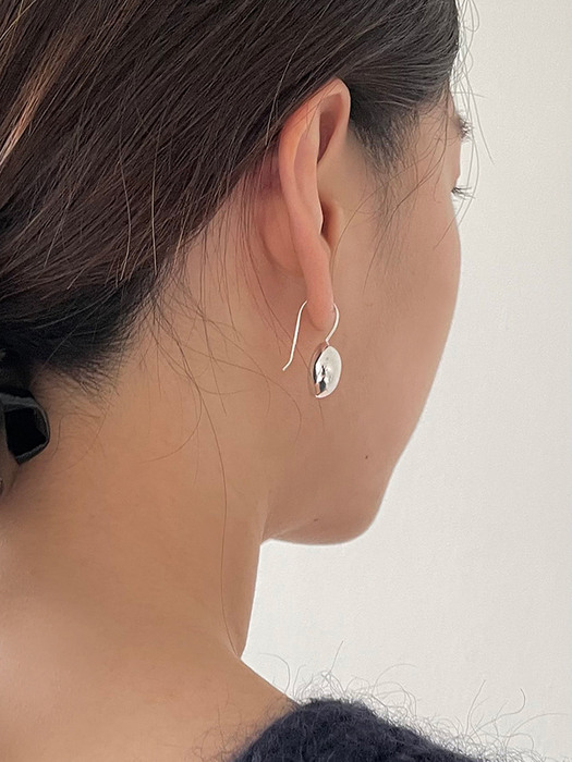 [silver925] pebble drop earring