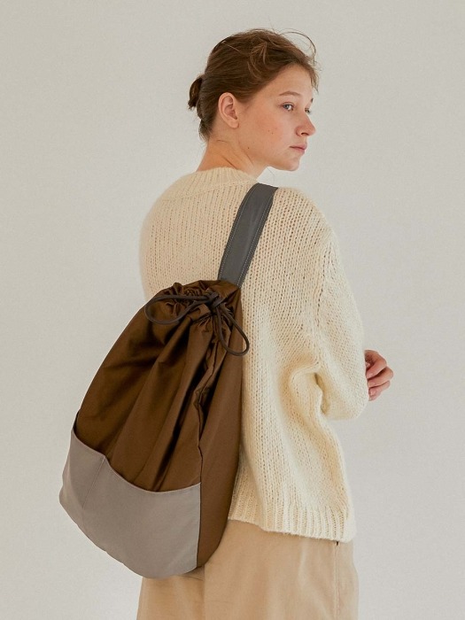 One Strap Backpack_Brown