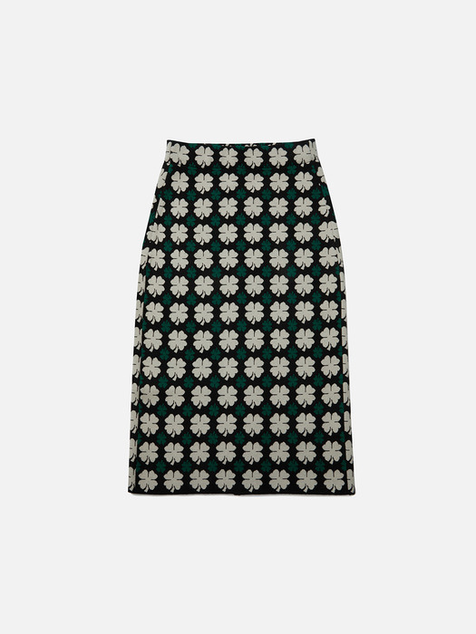 KBP_Lucky Clover Long Knit Skirt